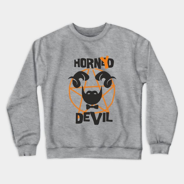 Horned devil Crewneck Sweatshirt by cypryanus